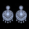 White Topaz Studded Festive Earrings FE-1195