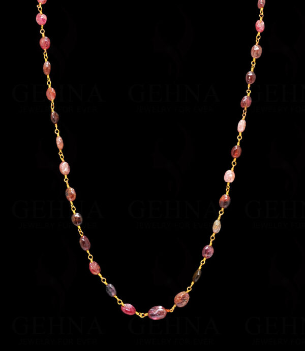 Natural Earth Mined Pink Spinel Gemstone Bead Chain CS-1195
