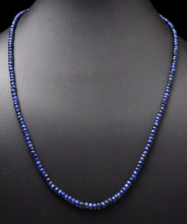African Blue Sapphire Round Faceted Bead String NP-1195