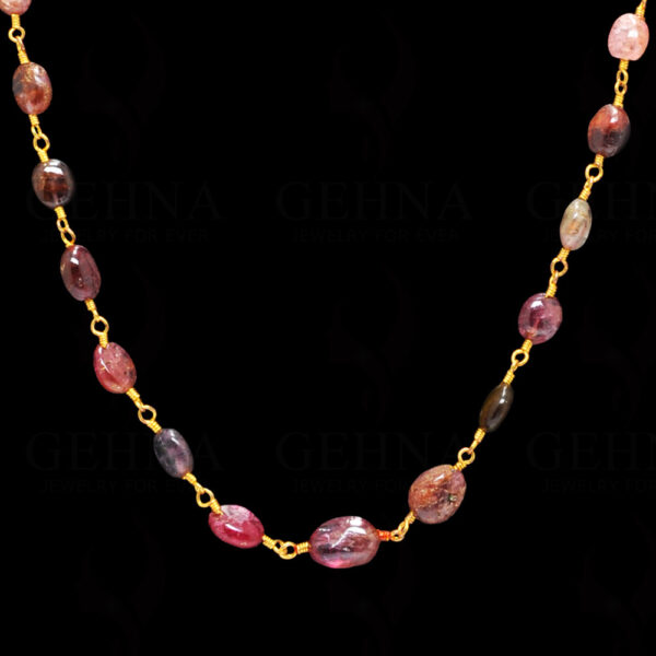 Natural Earth Mined Pink Spinel Gemstone Bead Chain CS-1195