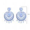 White Topaz Studded Festive Earrings FE-1195