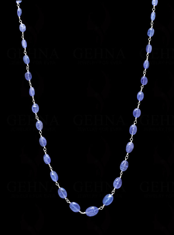 Natural Earth Mined Tanzanite Gemstone Bead Chain CS-1196