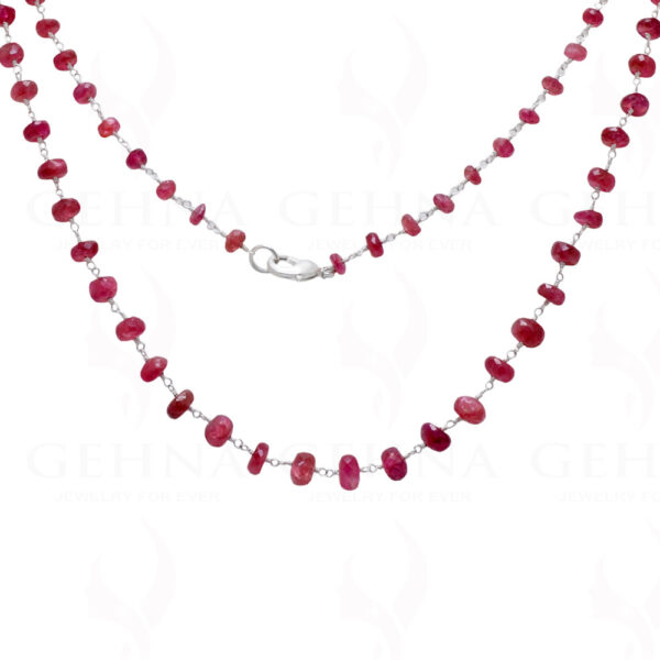 Natural Earth Mined Pink Tourmaline Gemstone Bead Chain CS-1197