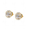 White Topaz Studded Round Shape Festive Earrings FE-1197