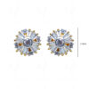 White Topaz Studded Round Shape Festive Earrings FE-1197