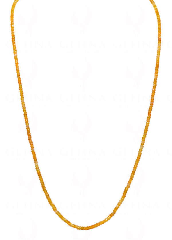 Heated Yellow Sapphire Gemstone Faceted Bead String NP-1199