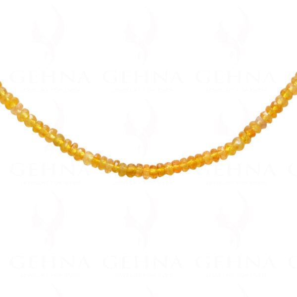 Heated Yellow Sapphire Gemstone Faceted Bead String NP-1199