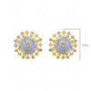 White Topaz Studded Gold Plated Festive Earrings FE-1199