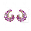 Ruby Studded Gold Plated Festive Earrings FE-1200