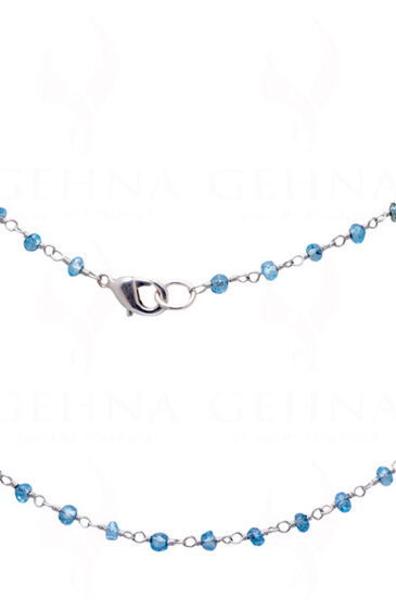 31″ Inches Blue Topaz Gemstone Bead Chain CS-1201