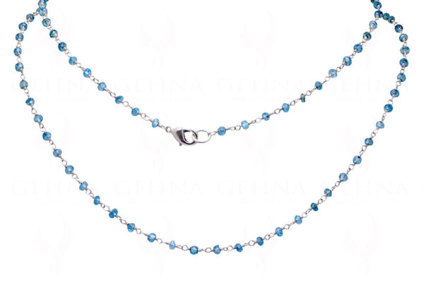 31" Inches Blue Topaz Gemstone Bead Chain CS-1201