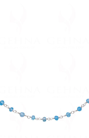 31″ Inches Blue Topaz Gemstone Bead Chain CS-1201