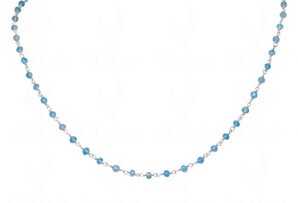 31" Inches Blue Topaz Gemstone Bead Chain CS-1201