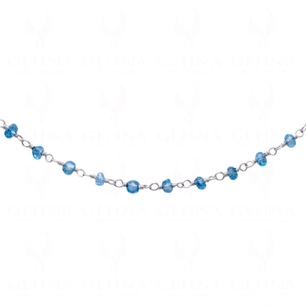 31" Inches Blue Topaz Gemstone Bead Chain CS-1201