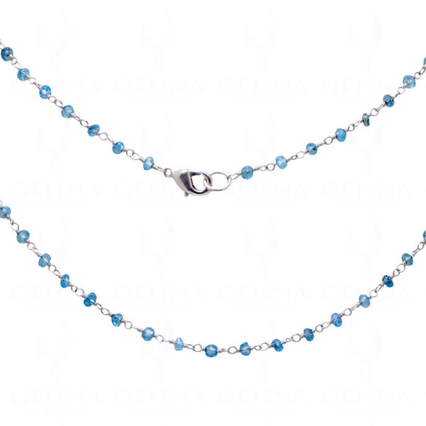 31" Inches Blue Topaz Gemstone Bead Chain CS-1201