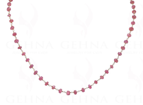 Pink Tourmaline Gemstone Faceted Bead Chain CS-1202