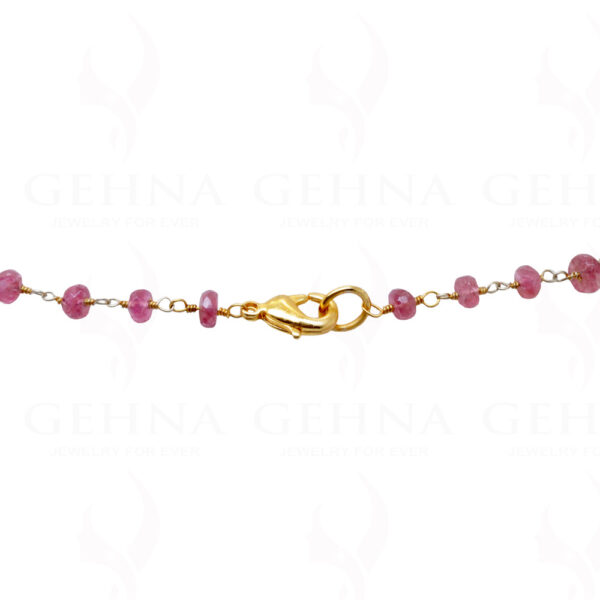Pink Tourmaline Gemstone Faceted Bead Chain CS-1202