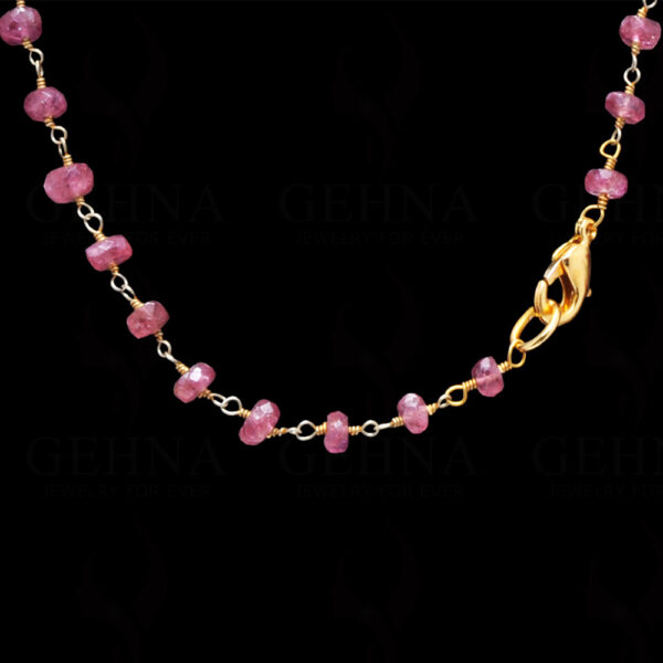 Pink Tourmaline Gemstone Faceted Bead Chain CS-1202