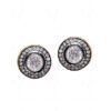 White Topaz Studded Round Shape Earrings FE-1203