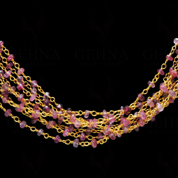 Multicolor Tourmaline Gemstone Faceted Bead Chain CS-1203