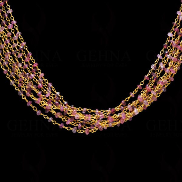Multicolor Tourmaline Gemstone Faceted Bead Chain CS-1203