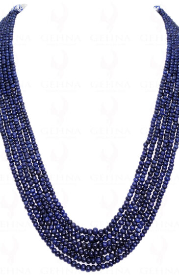 6 Rows Of Blue Sapphire Gemstone Bead Necklace NP-1204