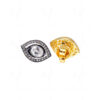 White Topaz Studded Oval Shape Earrings FE-1204