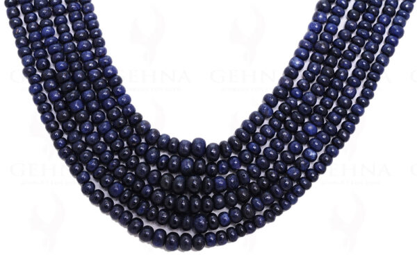 6 Rows Of Blue Sapphire Gemstone Bead Necklace NP-1204