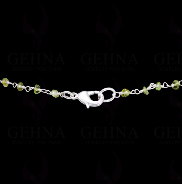 Apatite & Peridot Gemstone Bead Chain In.925 Sterling Silver CS-1204