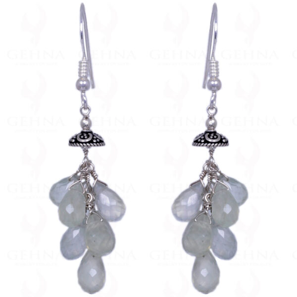 Aquamarine Faceted Drops Earrings Made In 925 Sterling Silver ES-1205