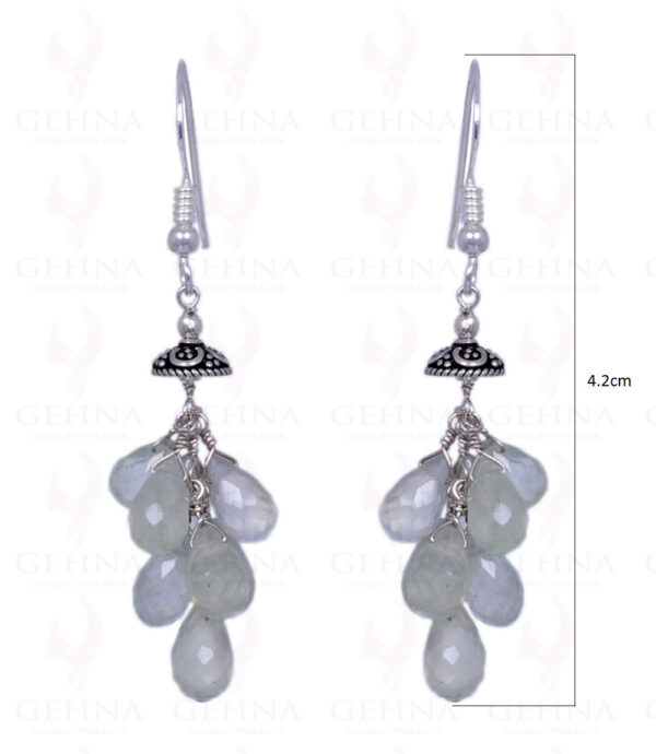 Aquamarine Faceted Drops Earrings Made In 925 Sterling Silver ES-1205