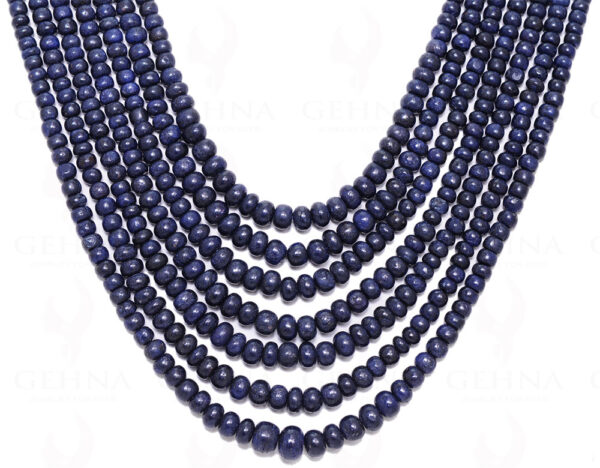 7 Rows Of Blue Sapphire Gemstone Bead Necklace NP-1205