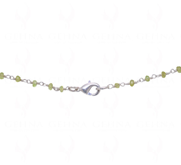Amethyst & Peridot Gemstone Bead Chain In.925 Sterling Silver CS-1205