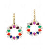 Pearl, Sapphire & Multicolor S Studded Festive Earrings FE-1206