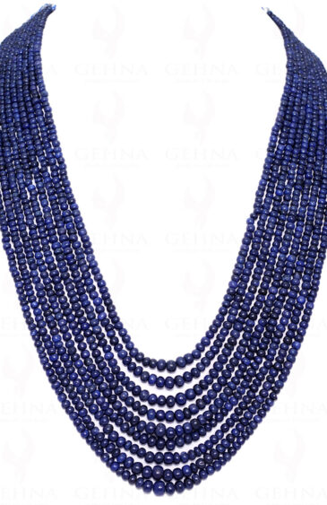 9 Rows Of Blue Sapphire Gemstone Bead Necklace NP-1206