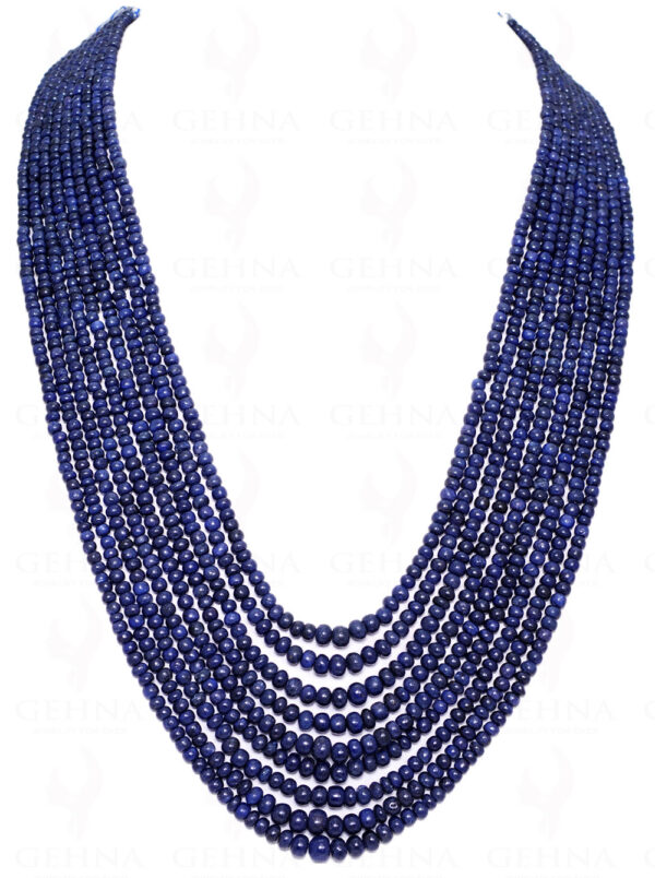 9 Rows Of Blue Sapphire Gemstone Bead Necklace NP-1206