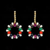 Pearl, Sapphire & Multicolor S Studded Festive Earrings FE-1206