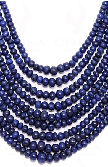 9 Rows Of Blue Sapphire Gemstone Bead Necklace NP-1206