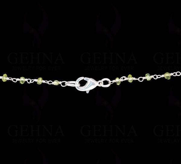 Citrine & Peridot Gemstone Bead Chain In.925 Sterling Silver CS-1206