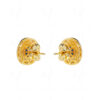 Blue Topaz & Garnet Studded Oval Shape Earrings FE-1207