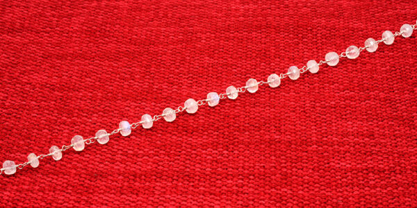 Stylish Moonstone Stone Faceted Bead Chain In.925 Sterling Silver CS-1208