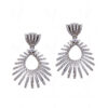 White Topaz Studded Dangle Festive Earrings FE-1209