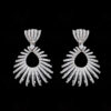 White Topaz Studded Dangle Festive Earrings FE-1209