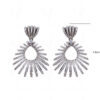 White Topaz Studded Dangle Festive Earrings FE-1209
