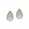 White Topaz Studded Pear Shape Tops Earring FE-1210