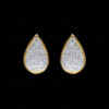 White Topaz Studded Pear Shape Tops Earring FE-1210
