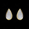 White Topaz Studded Pear Shape Tops Earring FE-1210