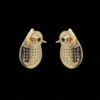 White Topaz Studded Pear Shape Tops Earring FE-1210