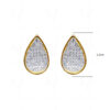 White Topaz Studded Pear Shape Tops Earring FE-1210