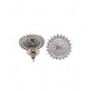 White Topaz Studded Flower Shape Earrings FE-1212